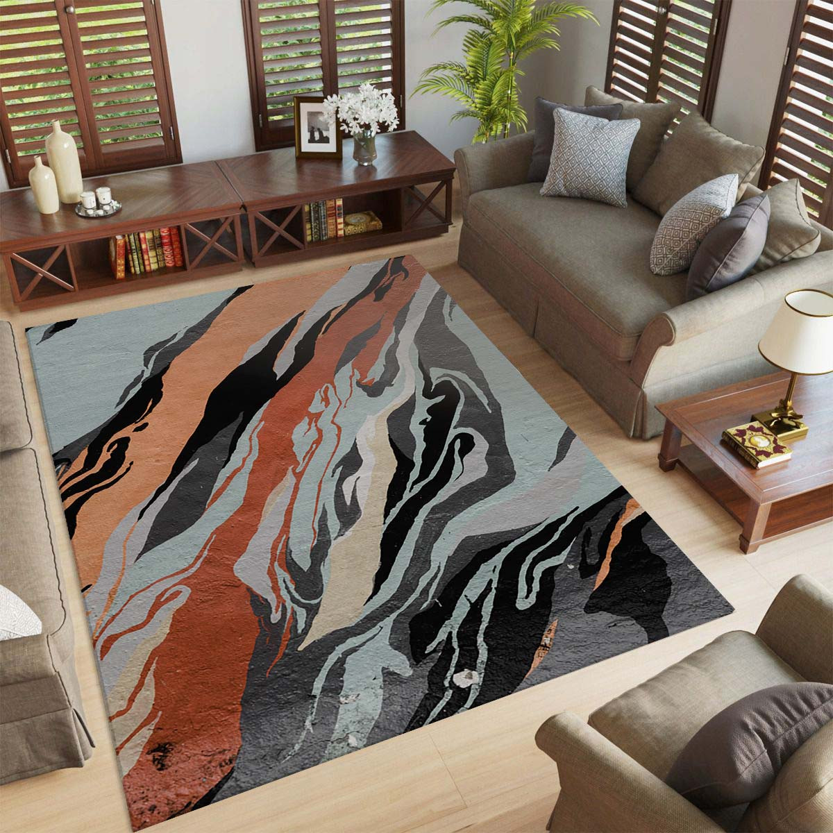 Abstrakte Teppiche 01 Teppich