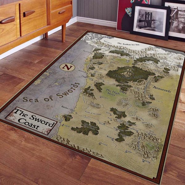 Forgotten Realms Die Karte der Schwertküste Teppich