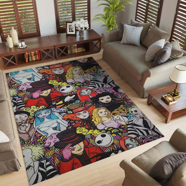 Tim Burton-Charaktere 2 Teppich