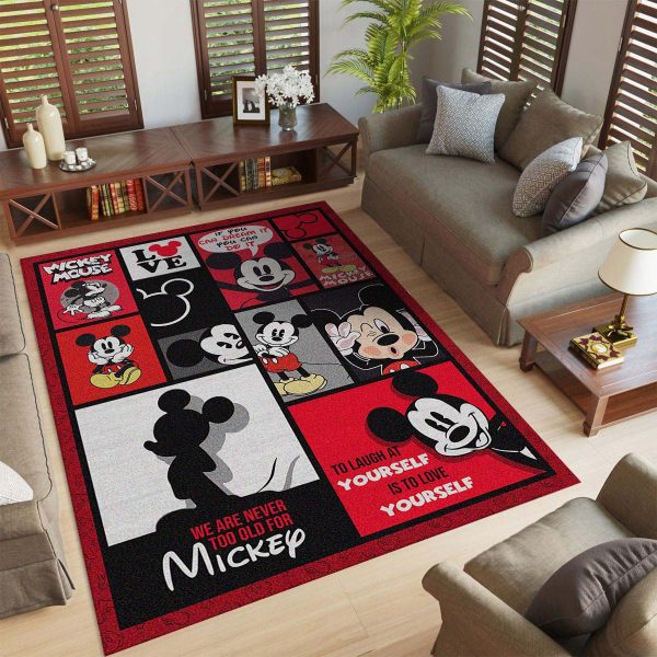 Mickey-Mouse-Zitat, wenn Sie es träumen können, können Sie es tun Teppich