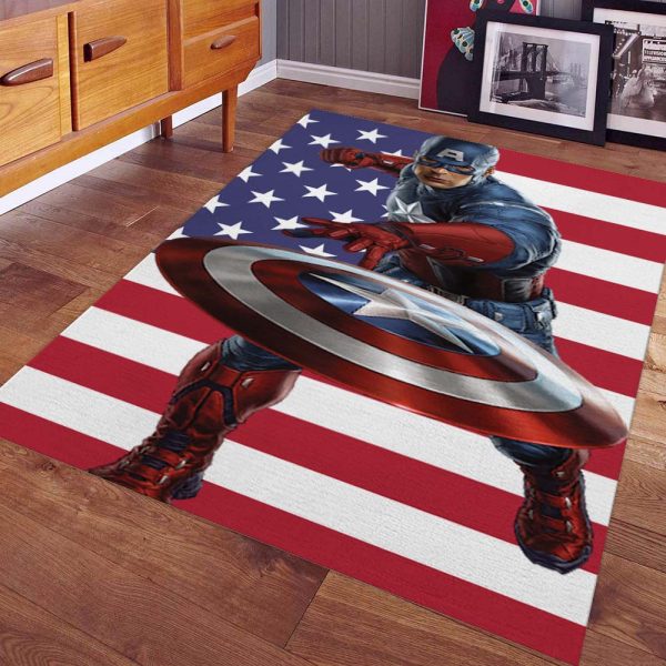 Captain America Schildwerfen Teppich