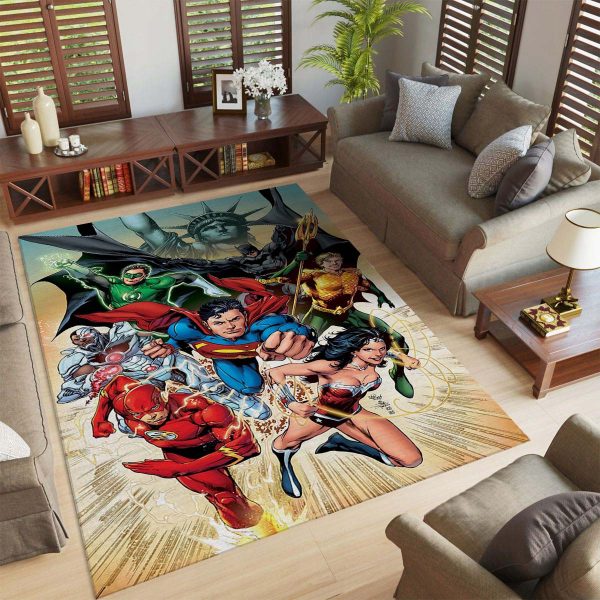 Justice League Rette die Welt Teppich