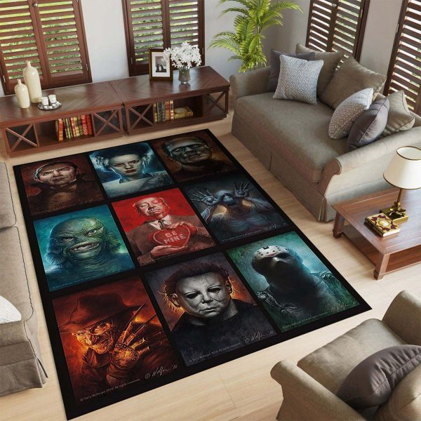 Horror-Bösewicht-Charaktere Halloween-Special Teppich