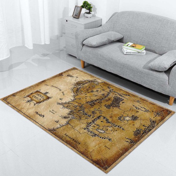 Mittelerde-Karte des Herrn der Ringe Teppich