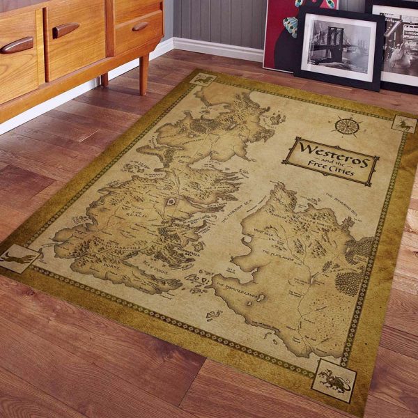 Game of Thrones Westeros und die Free Cities-Karte Teppich