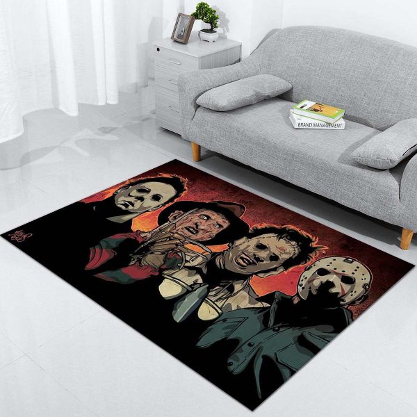 Michael Myers Freddy Krueger Leatherface Jason Voorhees Horrorfilmfiguren Teppich