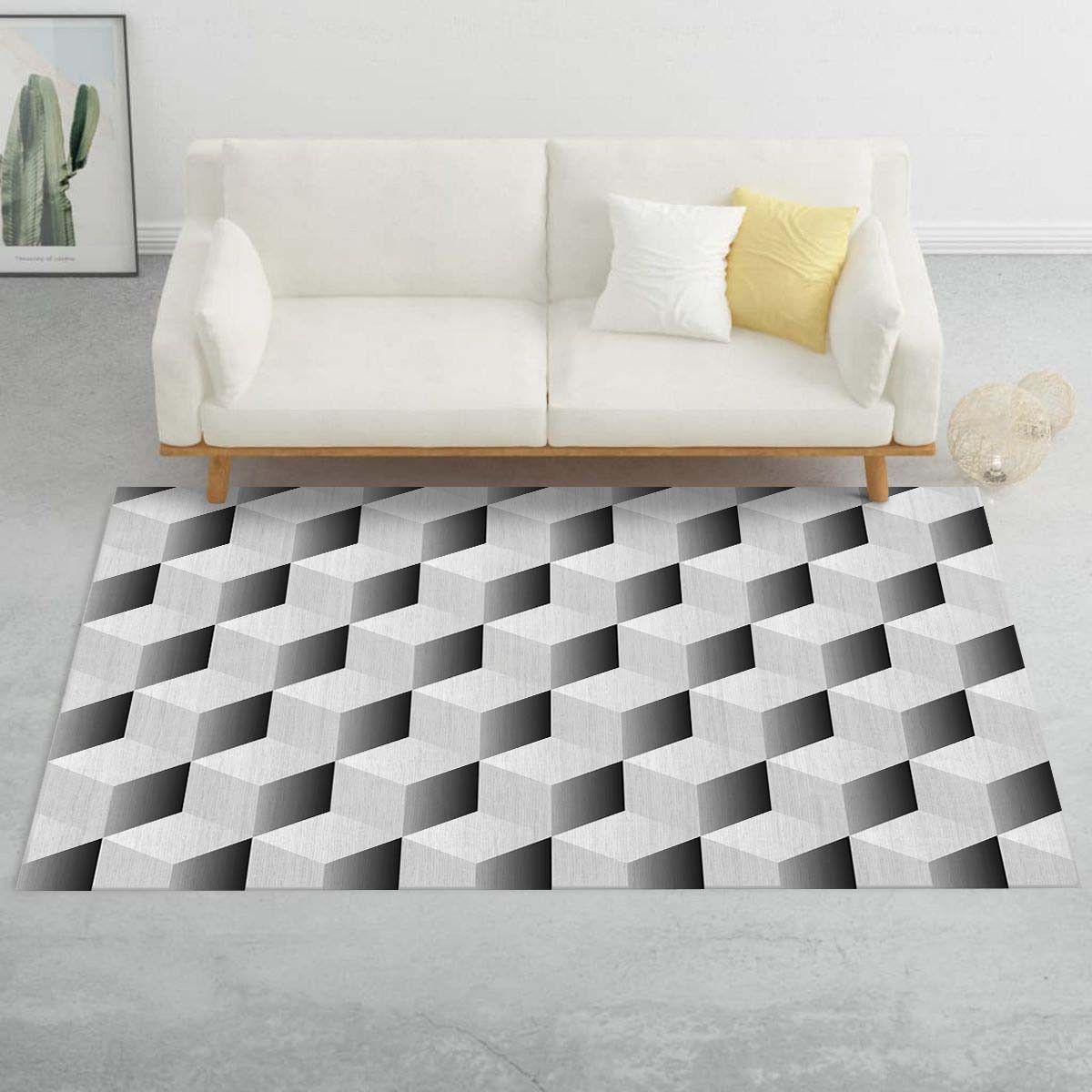 3D-Würfel isometrisch Teppich – Bild 2