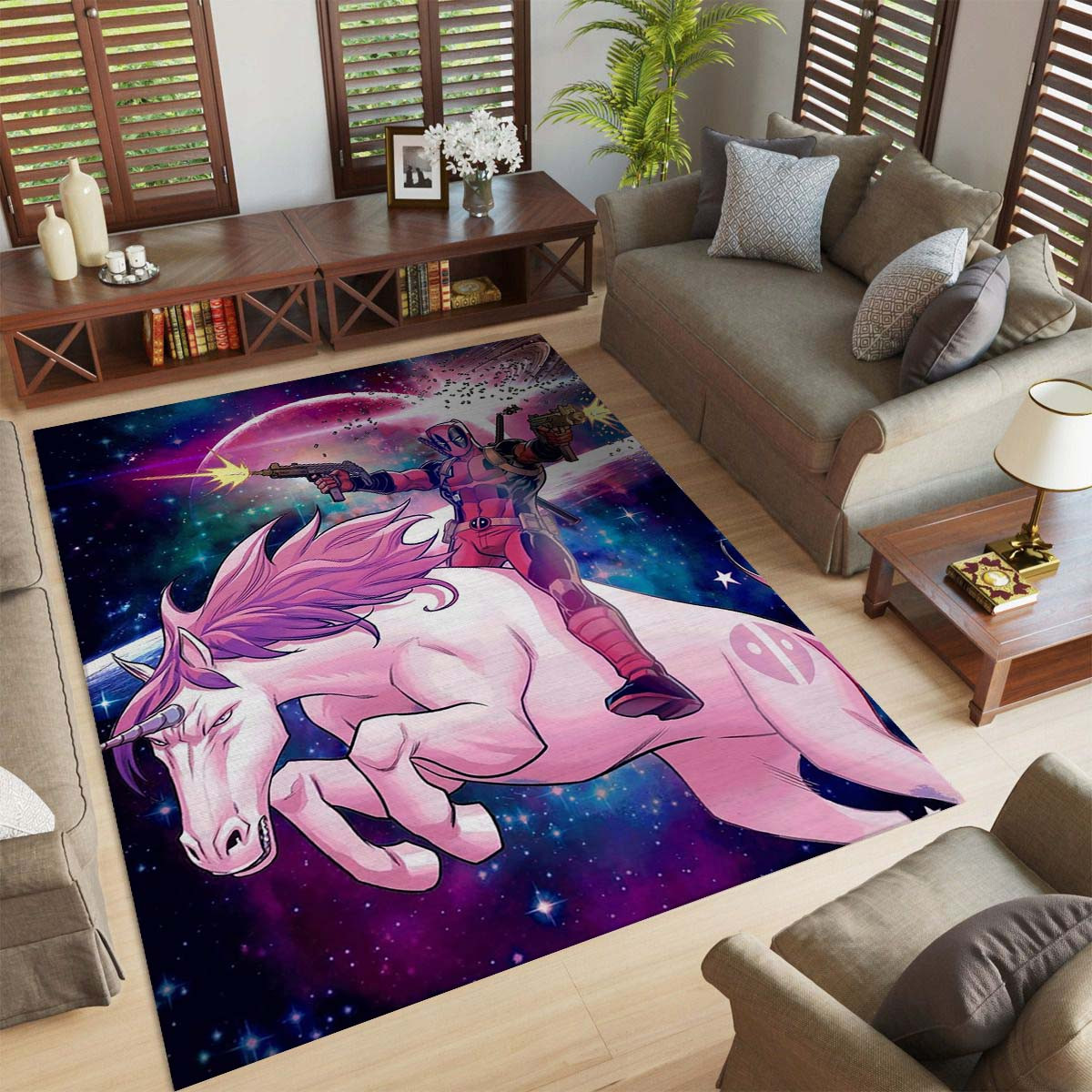 Deadpool Rise a Horse Teppich – Bild 2