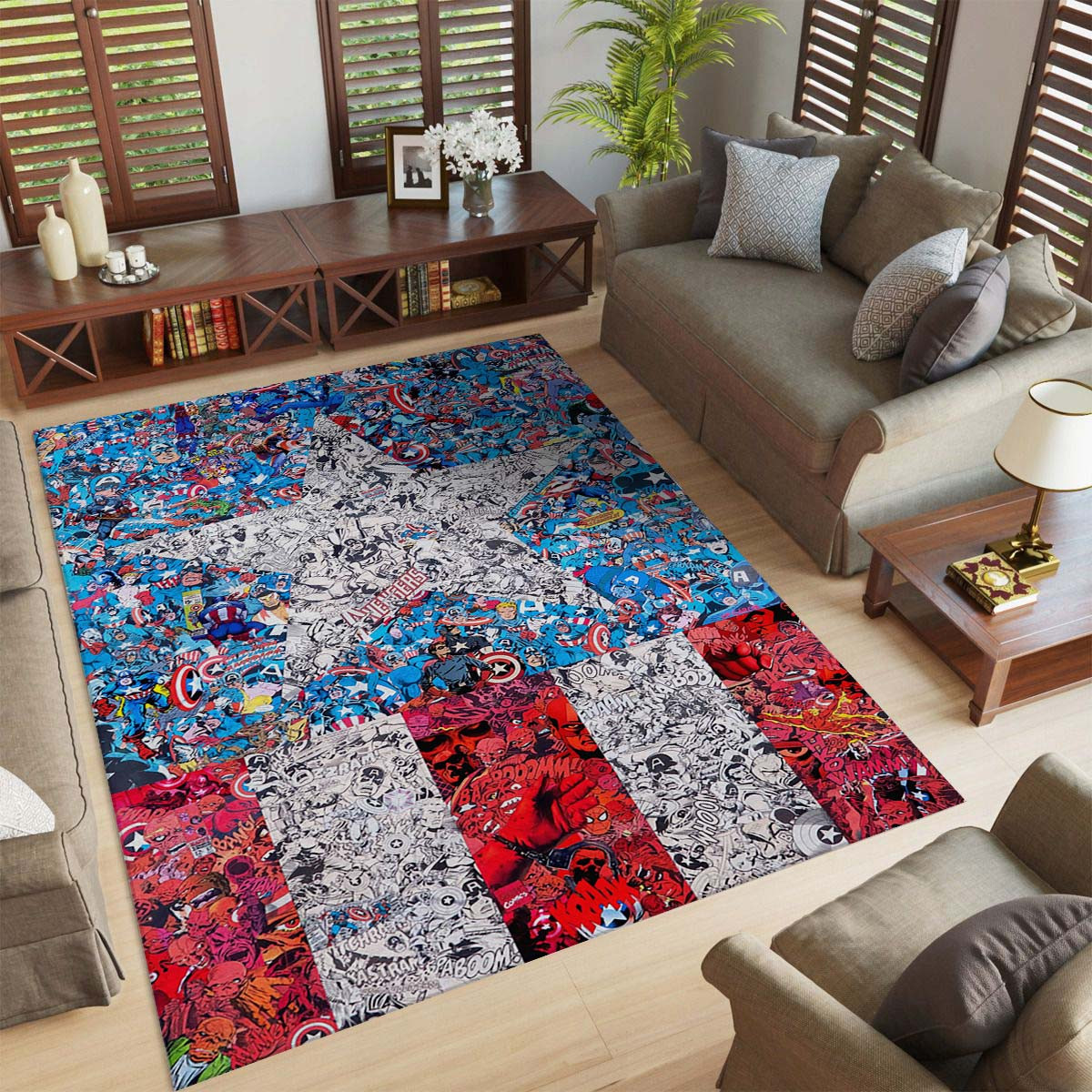 Captain America gegen Red Skull Teppich – Bild 2