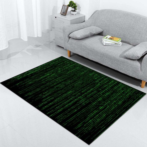 Matrix digitaler Regen Teppich