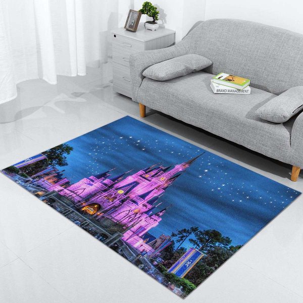 Disney-Schloss bei Nacht Teppich