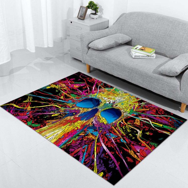 Schädel bunt Teppich