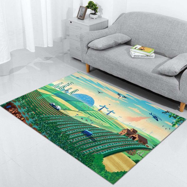 Landschaft in der Zukunft Teppich