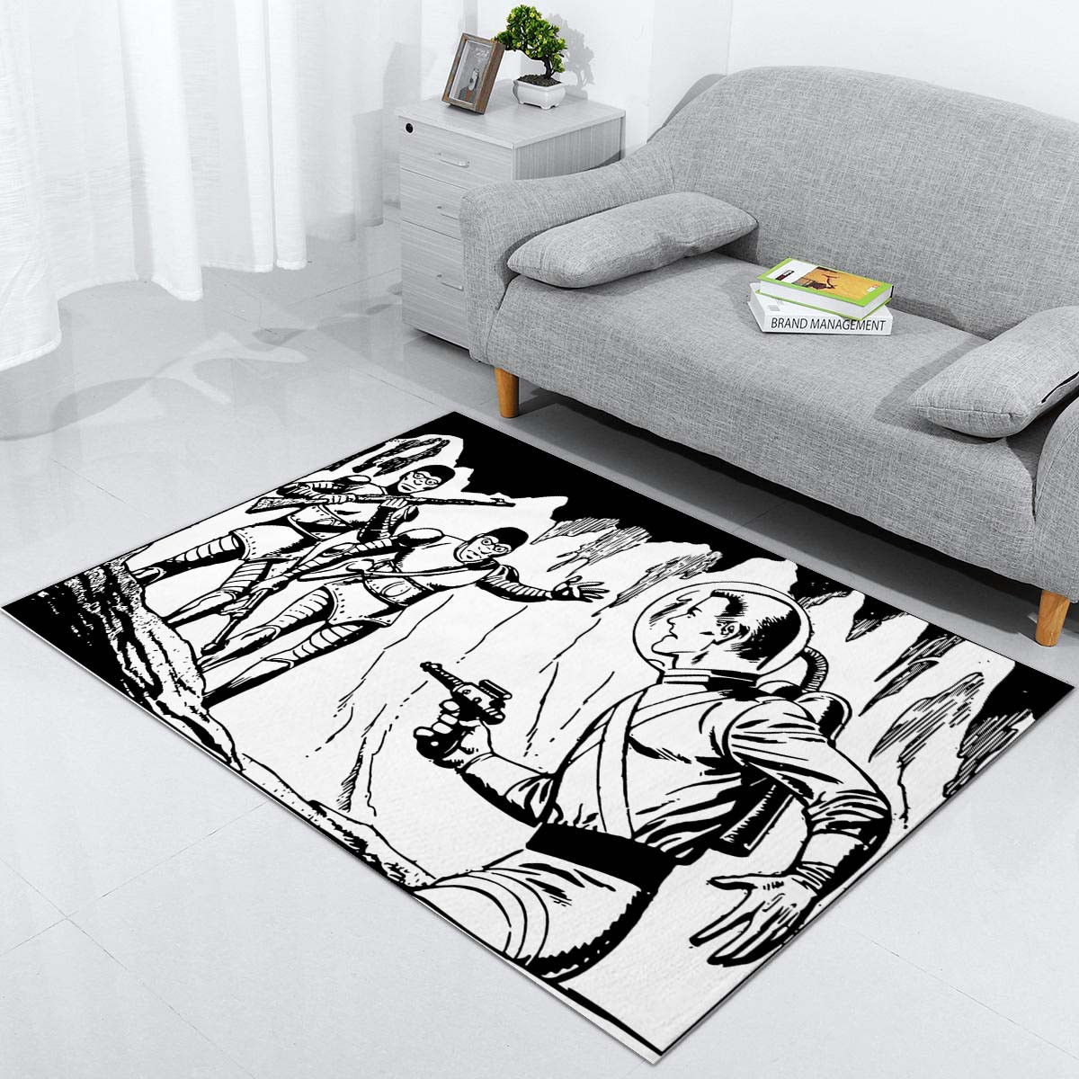 Verteidigung der Alien-Blaster-Waffe Teppich