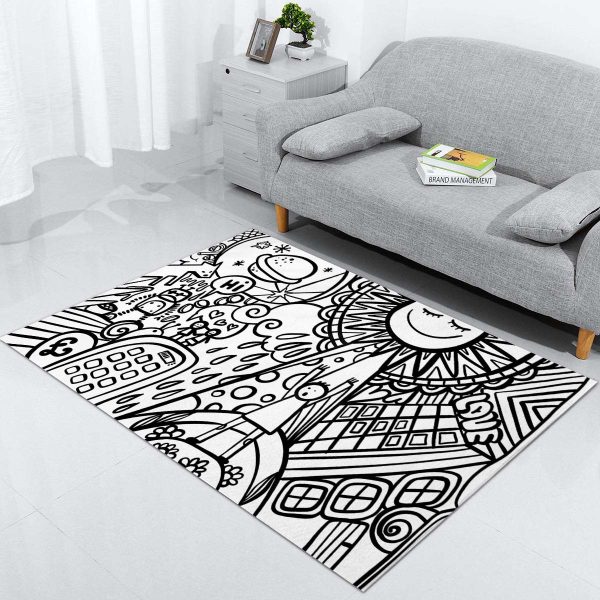 comic urban modernes monochromes dekor kinderzimmer Teppich