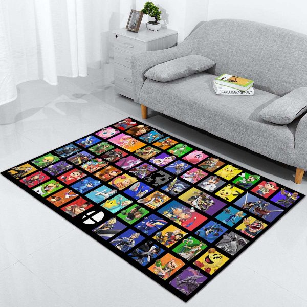 Nintendo-Spiel mit allen Charakteren Teppich