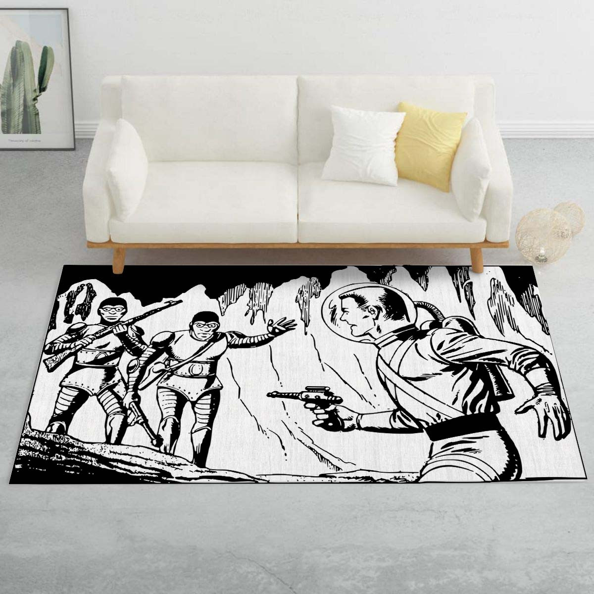 Verteidigung der Alien-Blaster-Waffe Teppich – Bild 2