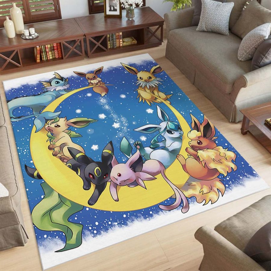 Alle Evoli-Entwicklungen Pokemon auf dem Mond Teppich