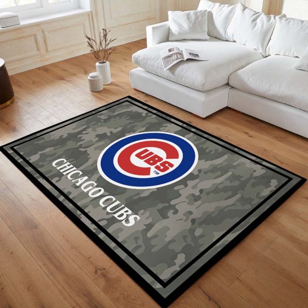 Chicago Cubs Baseball MLB Team Camo Teppich