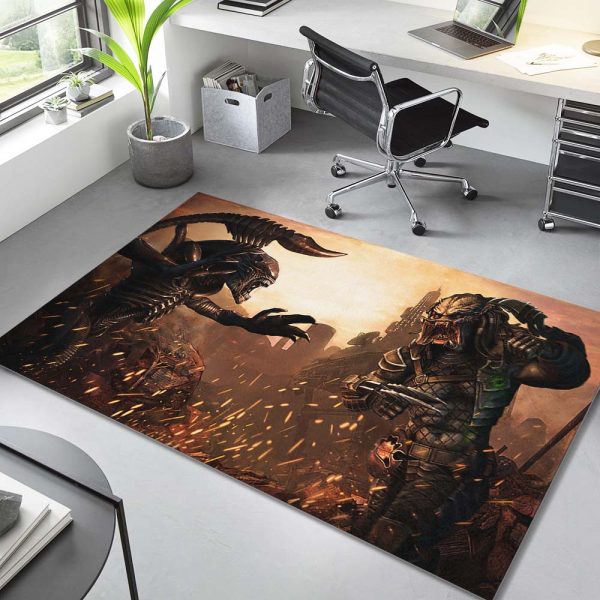 Alien und Raubtier Teppich