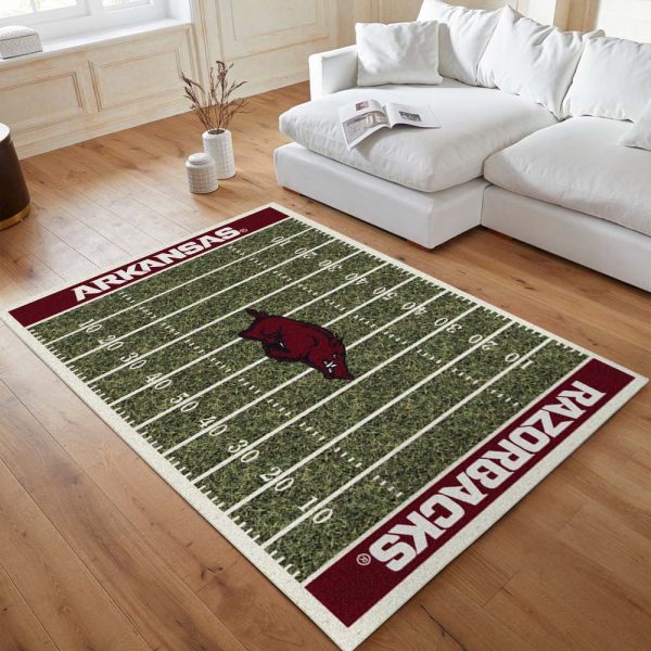 Fußballmannschaftsfeld der Arkansas University Teppich