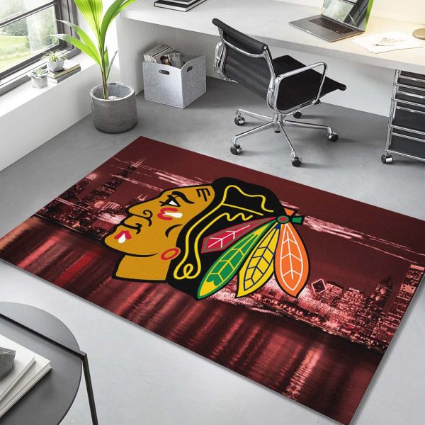 Chicago Blackhawks Eishockeymannschaft NHL Teppich
