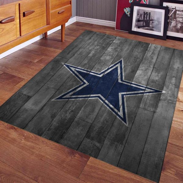 Dallas-Cowboystern auf Holz Teppich