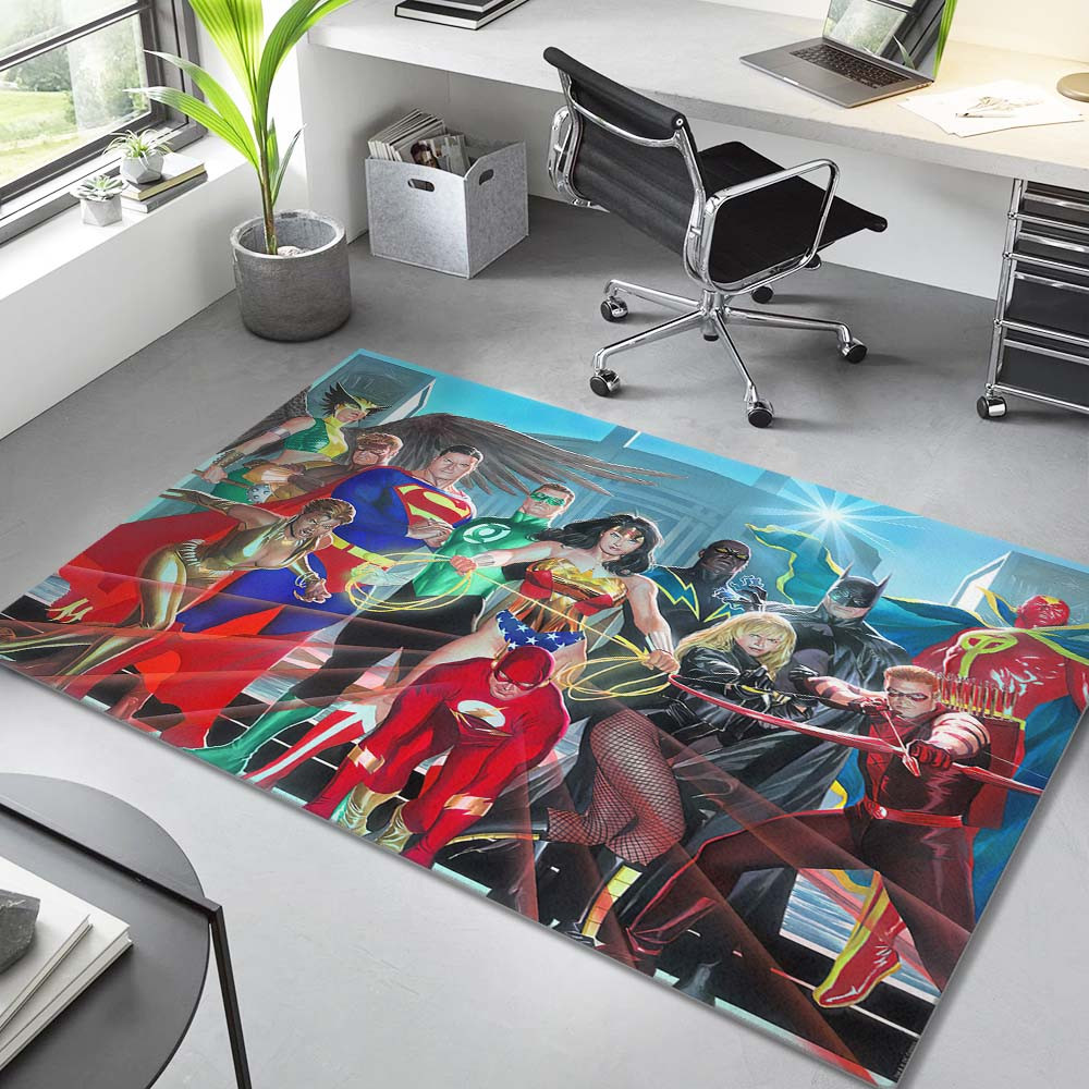 DC Alle Charaktere Teppich