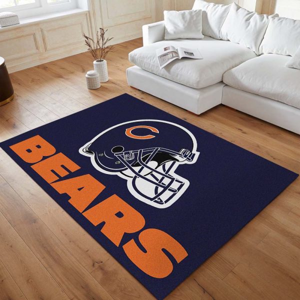 Chicago Bears Football Team Helmet Teppich