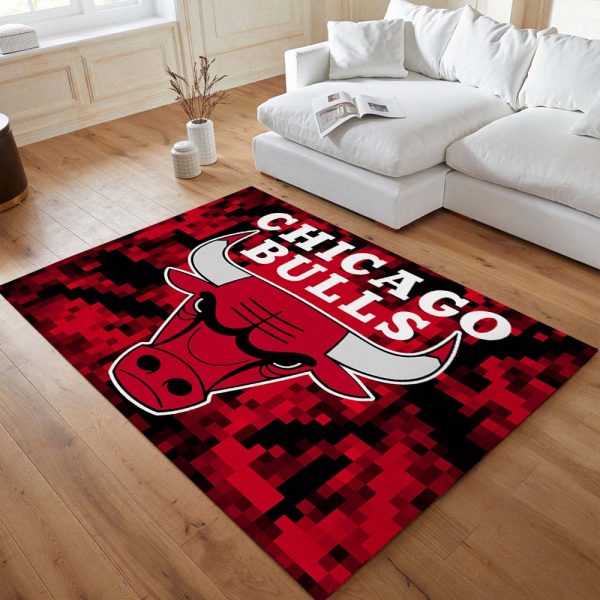 Chicago Bulls Basketball Pixelmuster Teppich