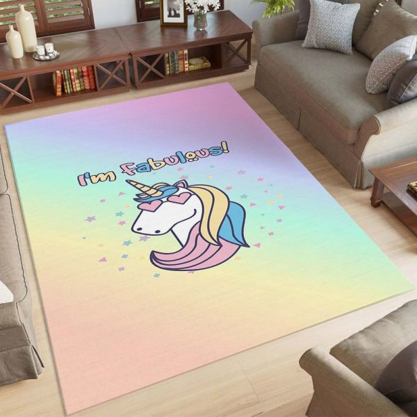 Buntes Einhorn 1002 Teppich