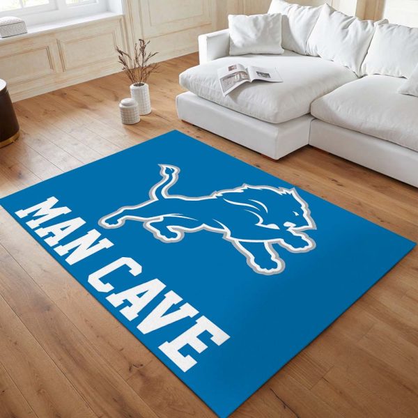 Detroit Lions Football Team NFL Mancave Teppich