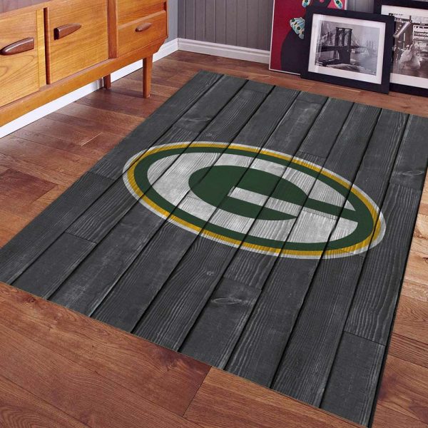 Green Bay Packers Football Team NFL auf Holz Teppich