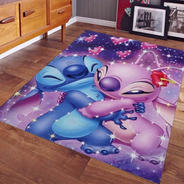 Disney Stitch und Winkel verliebt Teppich