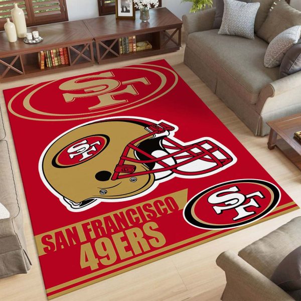 San Francisco 49ers Football Team NFL Helm Rot Teppich