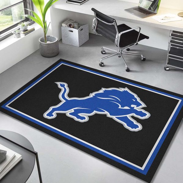 Detroit Lions Football Team NFL Spirit Schwarz Teppich