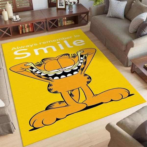 Garfield denkt immer daran zu lächeln Teppich