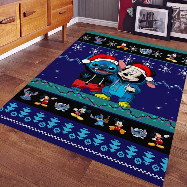 Disney Stitch und Micky glücklich in Halloween Teppich