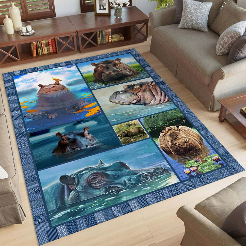 Nilpferd 1001 Teppich