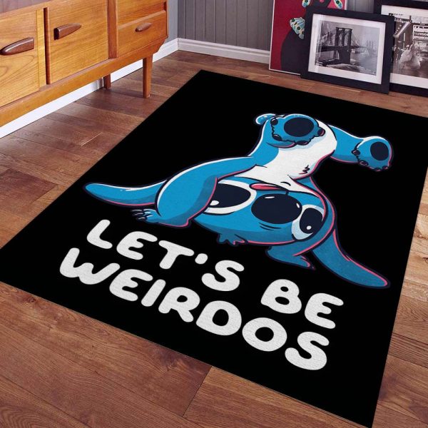 Disney Stitch Lass uns verrückt sein Teppich