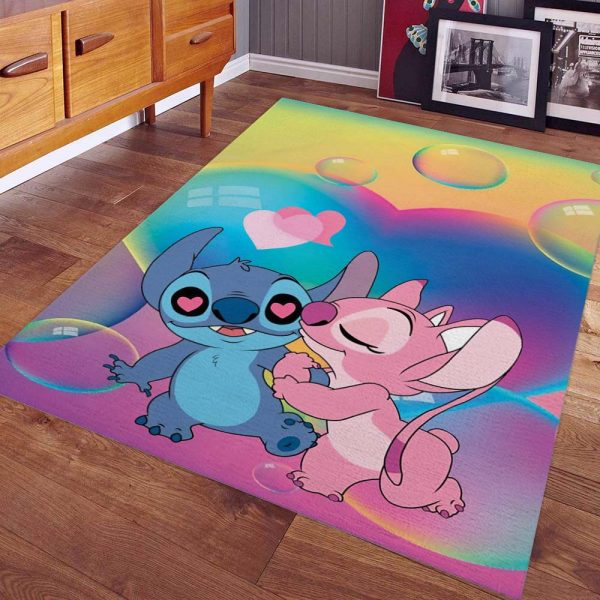 Disney Stitch und Winkel verliebt3 Teppich