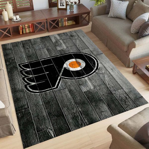 Philadelphia Flyers Hockey Team NHL auf Holz Teppich