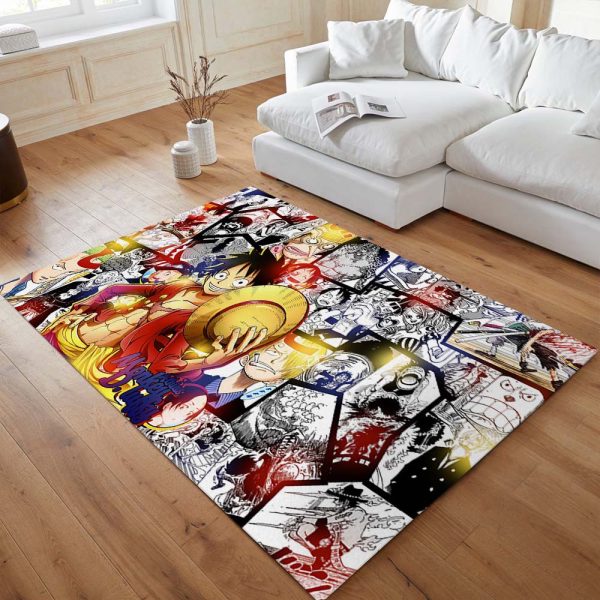 One Piece Luffy und alle Charaktere Manga Teppich