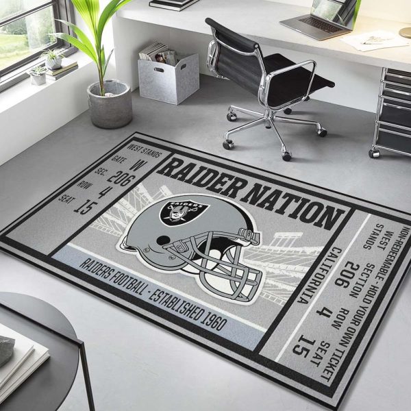 Oakland Raiders Football Team-Ticket Teppich