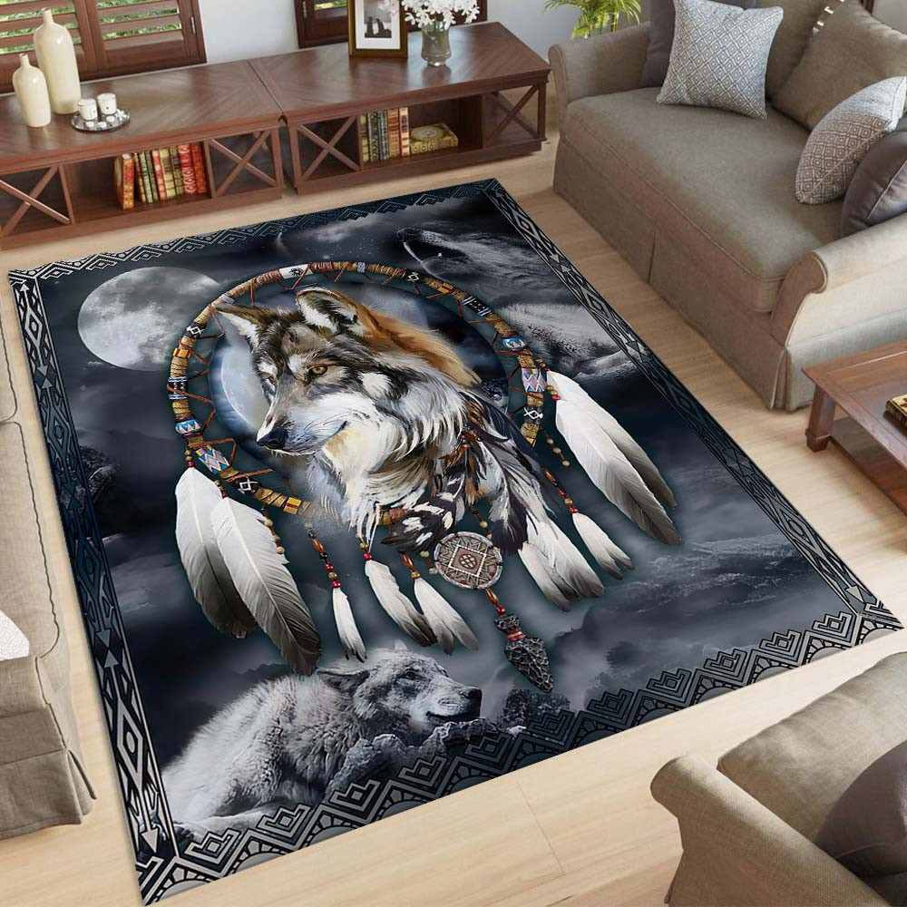 Indianischer Wolf Teppich