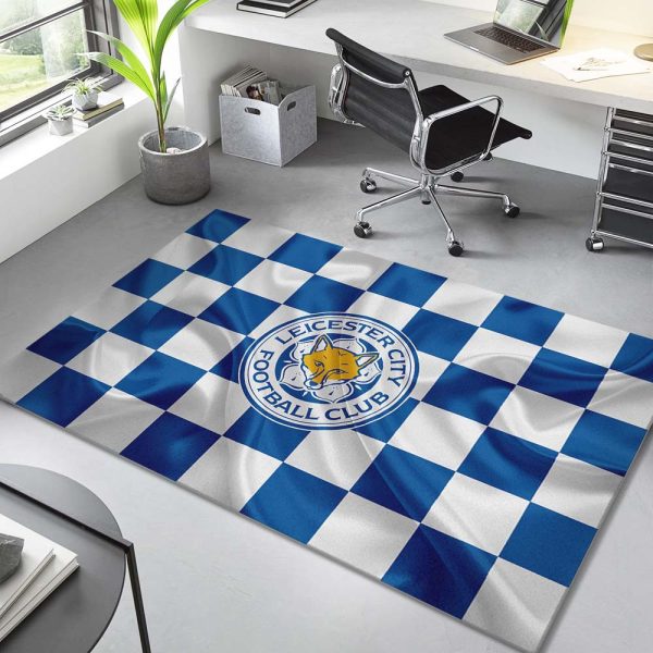 Hintergrund der Flagge des Leicester City Football Club Teppich