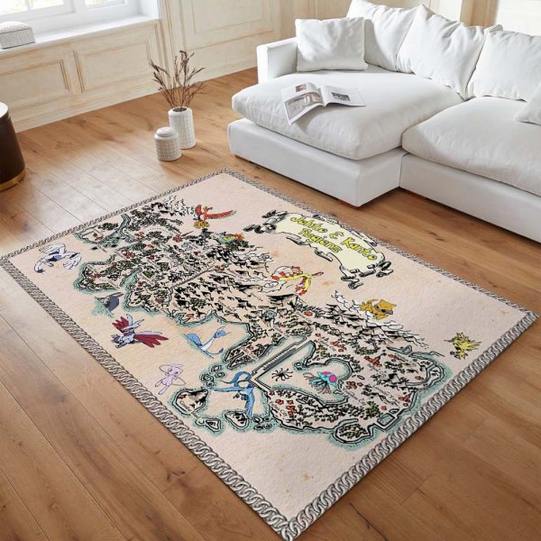 Johto- und Kanto-Regionen 1002 Teppich