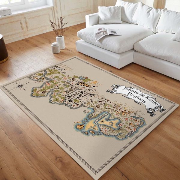 Johto- und Kanto-Regionen 1001 Teppich