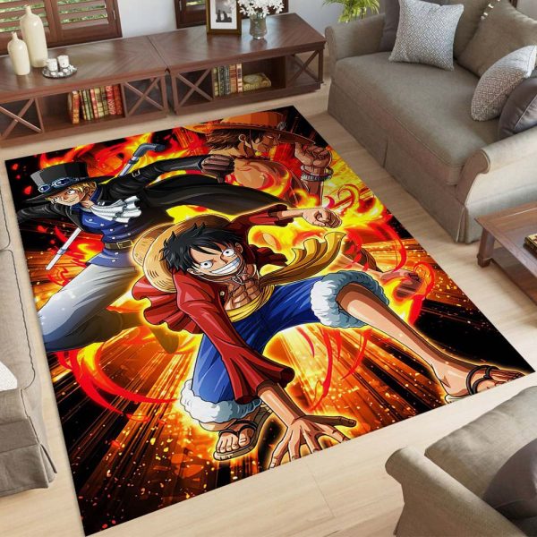 One Piece Luffy und alle Charaktere 12 Teppich
