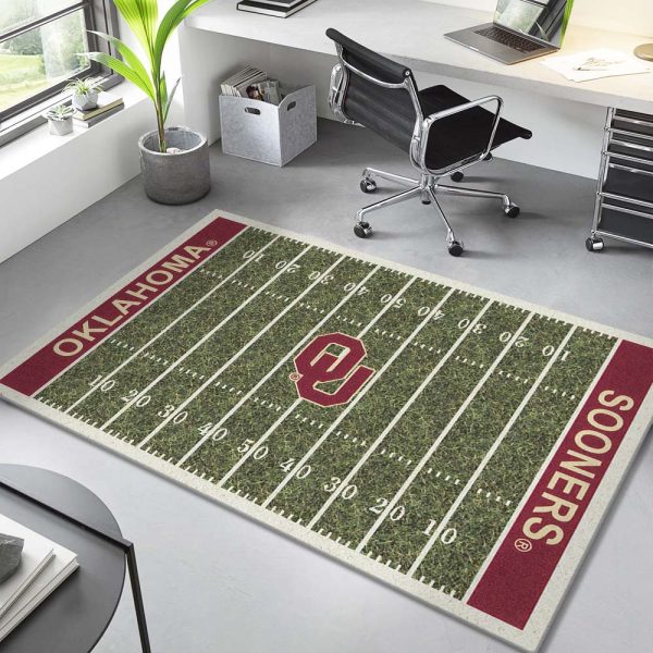 Oklahoma Sooners Fußballmannschaftsfeld Teppich